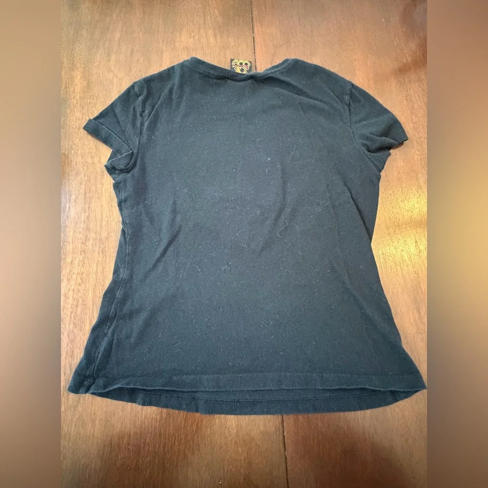 Mighty Fine Doe Lenore Roman Dirge Y2K Black Graphic Short Sleeve T-Shirt Top - Picture 4 of 12